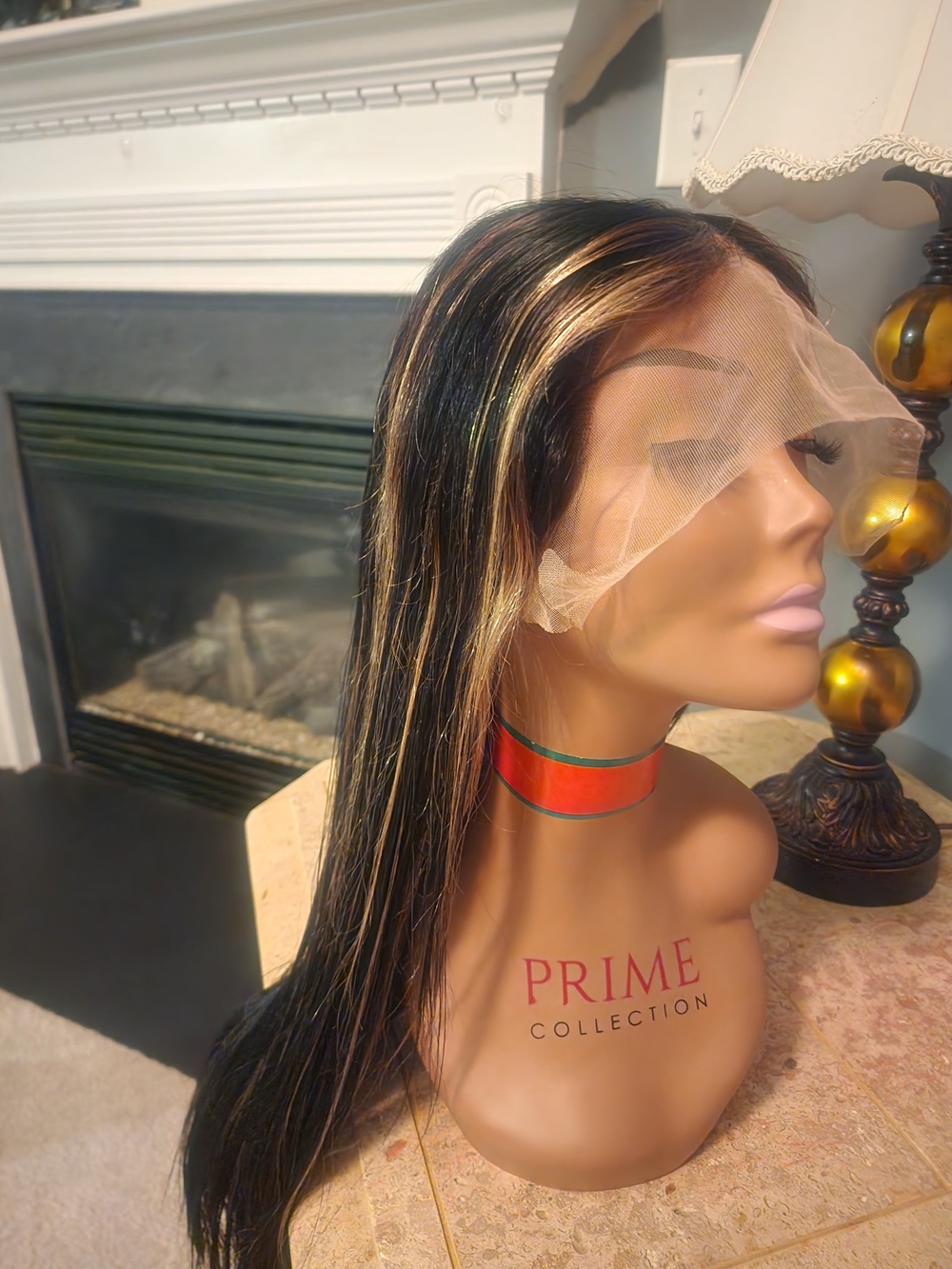 Pure Collection Black Wig with Blonde Highlights - Lace Front